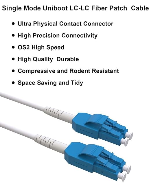Uniboot LC LC Armored Single Mode Fiber Optic Cable, OS2 SMF Patch Cords - Image 6