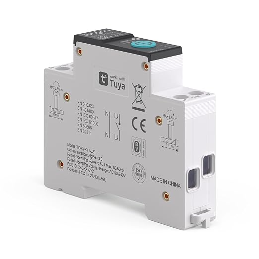 TONGOU ZigBee DIY Smart Switch 50A| DIN Rail Switch| 1P+N 90-240VAC| Real-time - Image 8