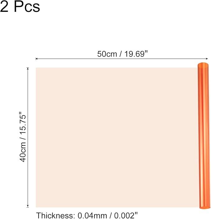 MECCANIXITY Lighting Gel Filter 15.7x19.7 Inch Orange 85B Color Correction Sheet - Image 2