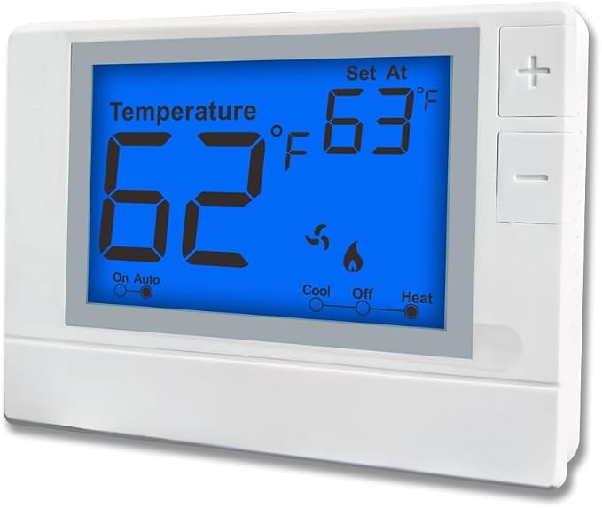Multi Stage Thermostat for Home Cooling and Heating, 2 Heat/2 Cool, Super Clear by Coiiwsei