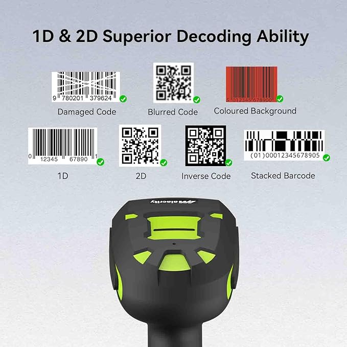 Alacrity Long Distance 1D 2D Industrial Barcode Scanner, Wireless Charging - Image 3