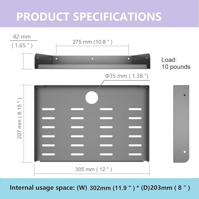 Metal Floating Wall Mounted Shelf Bracket - Image 2