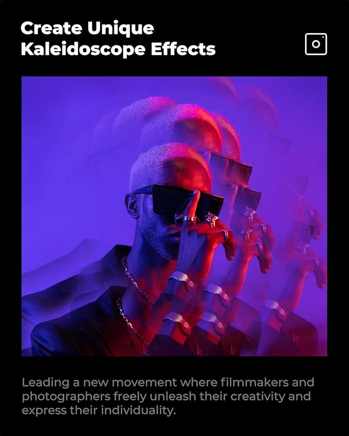 K&F CONCEPT 77mm Kaleidoscope Filter, Special Effects Filter Prism Crystal Glass - Image 3