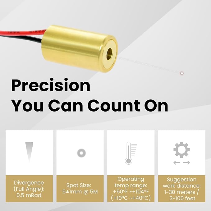 IR Dot Laser Module, Class 3R, Less Than 3mW, VLM-780-01 LPA – - Image 2
