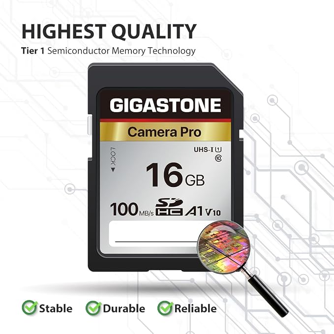 【5-Years Data Recovery】 GIGASTONE 16GB SD Card 2-Pack, Camera Pro, UHS-I A1 V10 - Image 6