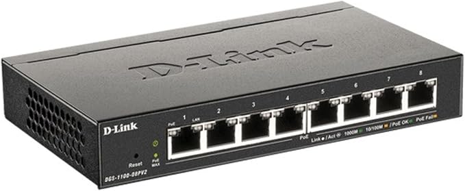 D-Link 8-Port Gigabit Smart Managed PoE+ Ethernet Switch, IGMP Snooping - Image 5
