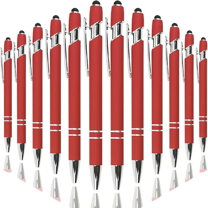 Oddmoal Ballpoint Pen with Stylus Tip, Soft Touch Click Metal Pen, 1.0mm Medium by Oddmoal