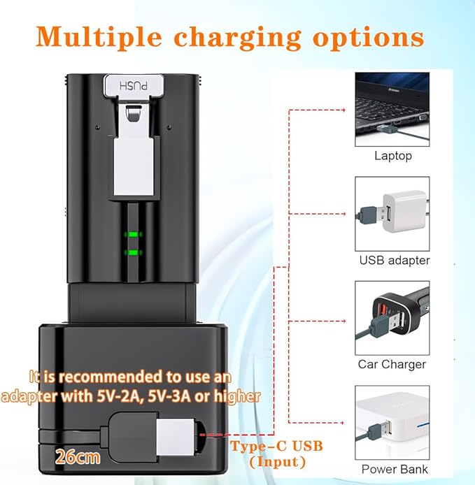 2 Pack 3-Slot Battery Charger/Charging Dock/Charging Station, Suitable - Image 4