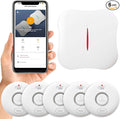 WiFi Water Leak Detectors 5 Pack, 120dB Adjustable Loud Water Leak Sensor by RUIKORING
