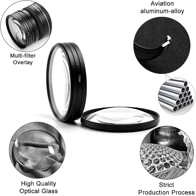 62mm Close-up Filter Kit 4 Pieces Macro Filter Accessory Close-up Lens Filter - Image 2