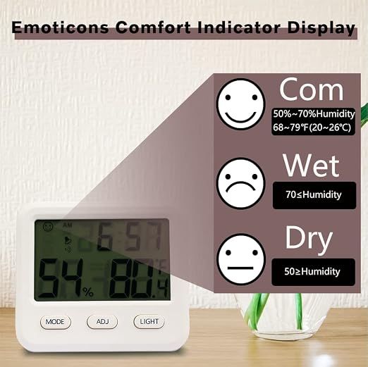 Digital Hygrometer Indoor Thermometer, Temperature Humidity Gauge - Image 4