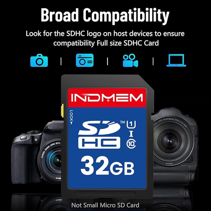 32GB SD Card, C10 SDHC UHS-I Memory Cards U1 Class 10 High-Speed Full 4K HD - Image 5