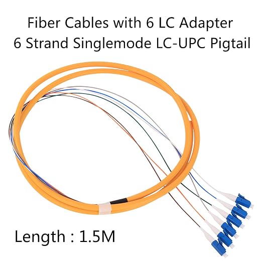 4Pcs 1.5 Meter LC Cable, SingleMode 9/125 Fiber Pigtail - Image 2
