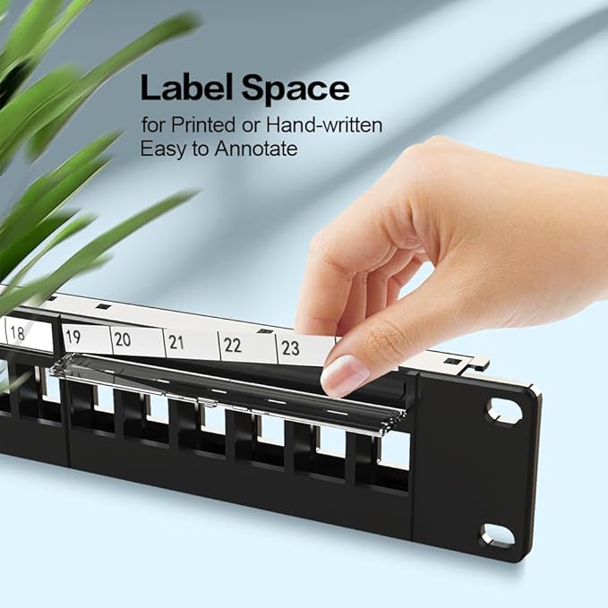 24 Port Patch Panel Blank Keystone Patch Panel 1U 19" - Image 4