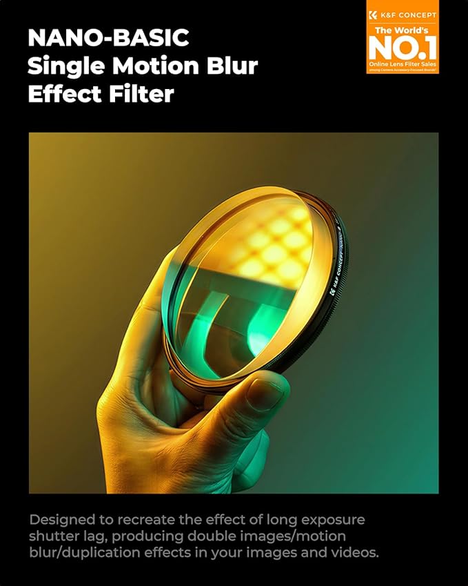K&F CONCEPT 77mm Unilateral Blur Ghost Motion Filter Super Speed Effects - Image 2