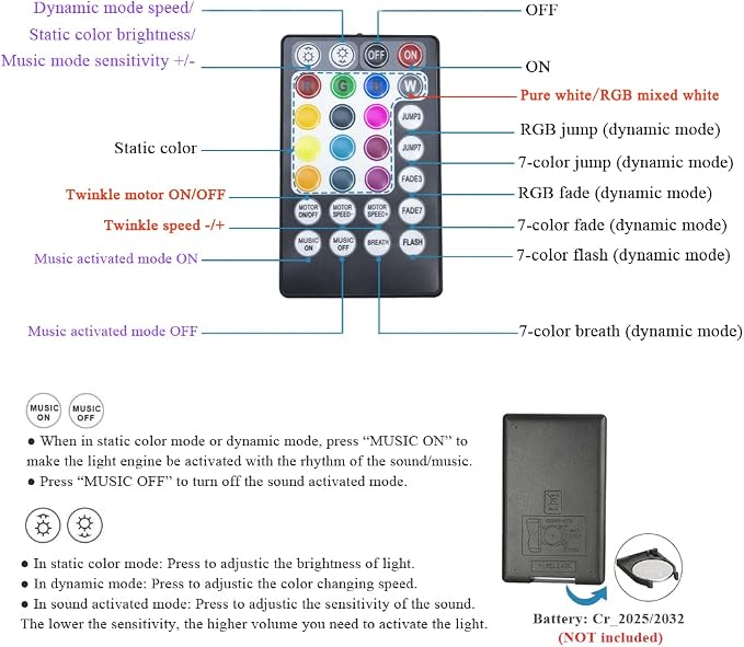 AKEPO Car Home Use APP+Twinkle+Music Fiber Optic Lights kit - Image 2