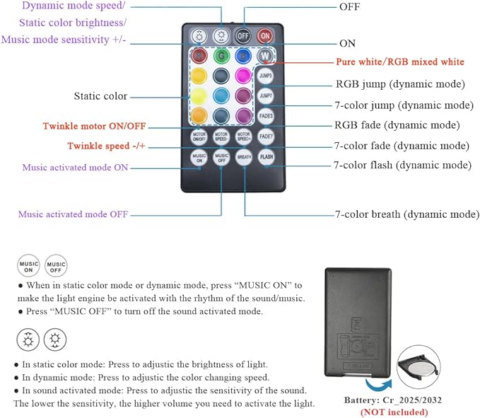 AKEPO Upgraded Car Home APP Twinkle Fiber Optic Lights Kit, Dual Head 16W 900 - Image 3