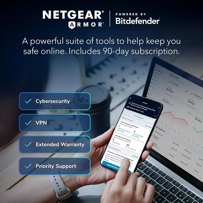 NETGEAR Nighthawk Modem Router Combo DOCSIS 3.1 Cable Modem and WiFi 6 Router - Image 3