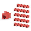 VCE UL-Listed CAT6 Keystone Coupler 25-Pack, Ethernet Coupler Female to Female by VCE