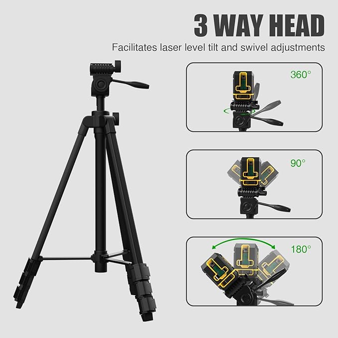 55-inch Lightweight Aluminum Laser Level Tripod Stand - Image 2