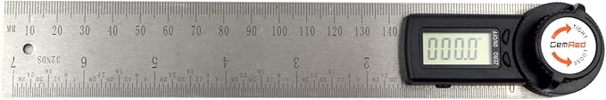 GemRed 82305 Digital Angle Finder GemRed Protractor Stainless steel 7inch 200mm - Image 2