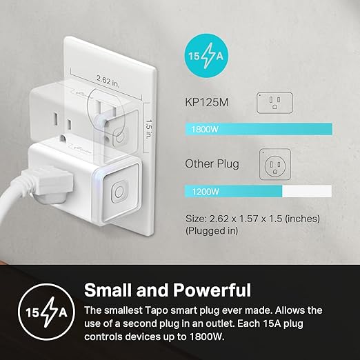 Kasa Smart Plug, Matter Compatible, Energy Monitoring, Compact Design, - Image 4