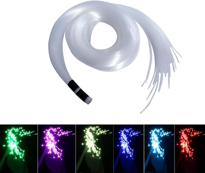 AKEPO End Glow Fiber Optic Light Cable 9.8ft/3m*550pcs*Ф0.03in/0.75mm, PMMA by AKEPO