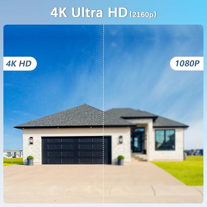 【130° Ultra Wide-Angle & 2-Way Audio】 4K Outdoor Wired Security Camera System - Image 3