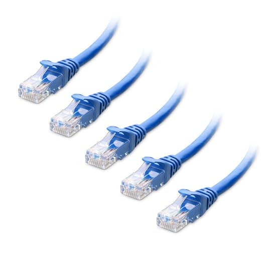 Cable Matters 10Gbps 5-Pack Snagless Cat 6 Ethernet Cable - 5ft by CableMatters