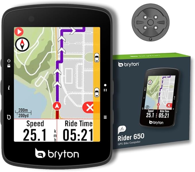 Bryton Rider 650 Sensor Bundle 2.8 Inch Color LCD Touchscreen GPS Bike/Cycling by Bryton