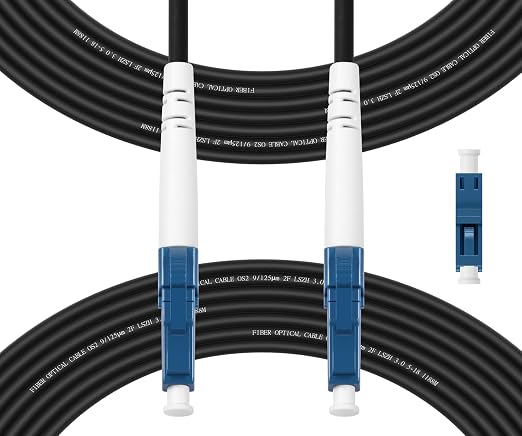 Fibergaga-7M OS2 LC to LC Fiber Optic Cable Outdoor Armored, Single Mode by Fibergaga