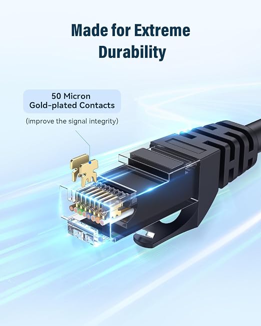 Cat 6 Ethernet Cable 1ft, High Speed 10Gbps Network Cable, UTP 24AWG Flexible - Image 5