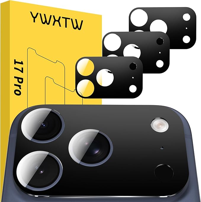 YWXTW [0 Bubbles for iPhone 17 Pro Camera Lens Protector, Full Coverage by YWXTW