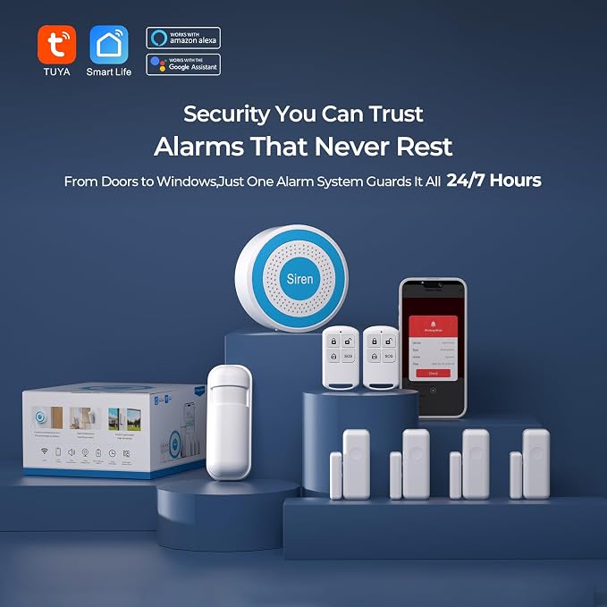 PGST Wireless Alarm System for Home Security, DIY WiFi Alarm Siren Systems - Image 2
