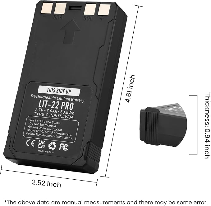 ANTIEE 2 Pack 7000mAh LIT-22 Pro Battery Replacement - Image 8