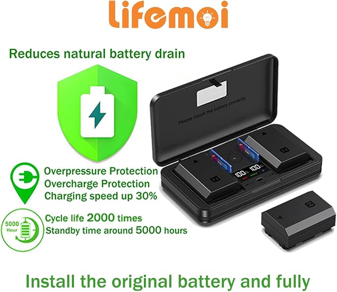 EN-EL14 Camera Battery Multifunctional Charger Set Compatible - Image 4