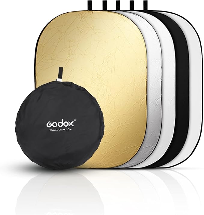 Godox 35"x47"/90x120cm Collapsible Photography Light Reflector, 5-in-1 Oval by GODOX