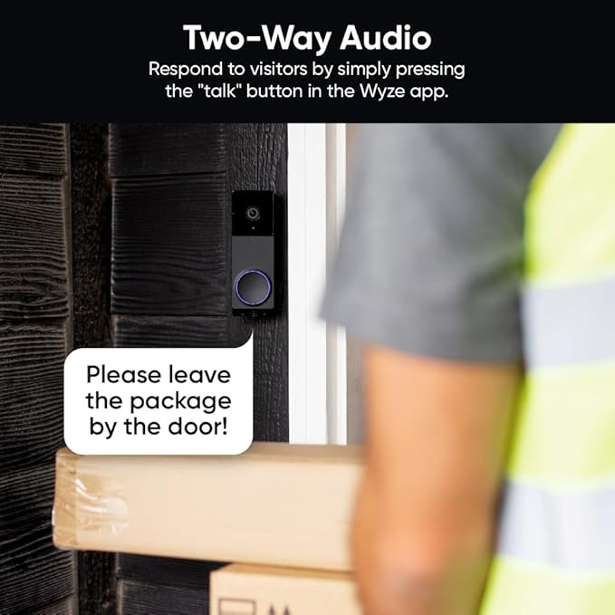 WYZE Wireless Duo Cam Video Doorbell, Battery Powered, 2K Full HD Video - Image 7