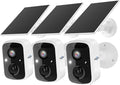 Hiseeu Solar Camera Security Outdoor, 3 Pack 100% Wireless 3K 4MP Surveillance by Hiseeu