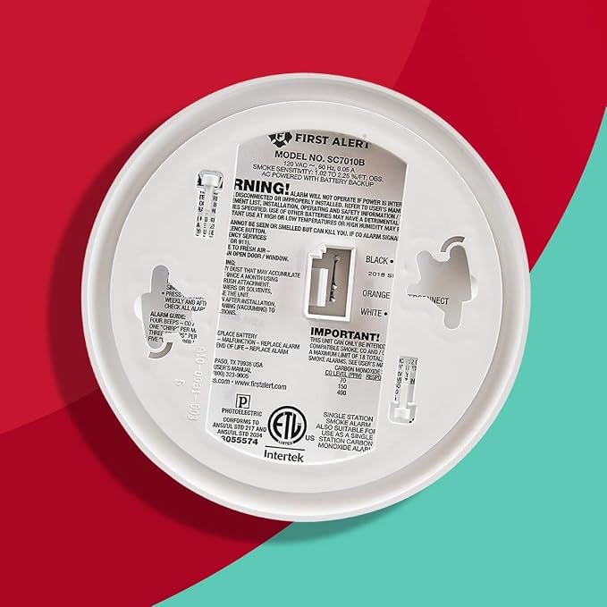 First Alert BRK SC7010B-6 Hardwired Smoke and Carbon Monoxide Detector - Image 6