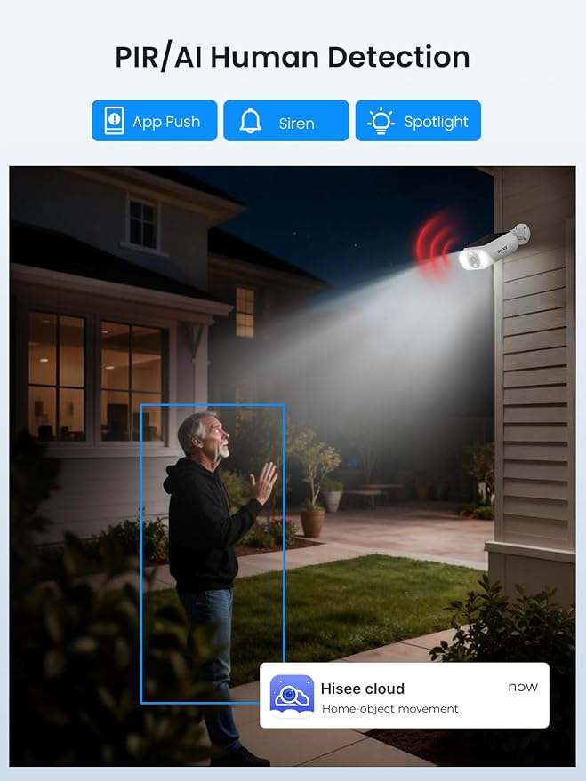 Solar Security Cameras Wireless Outdoor 2 Cam Kit Expadable to 10H, No - Image 7