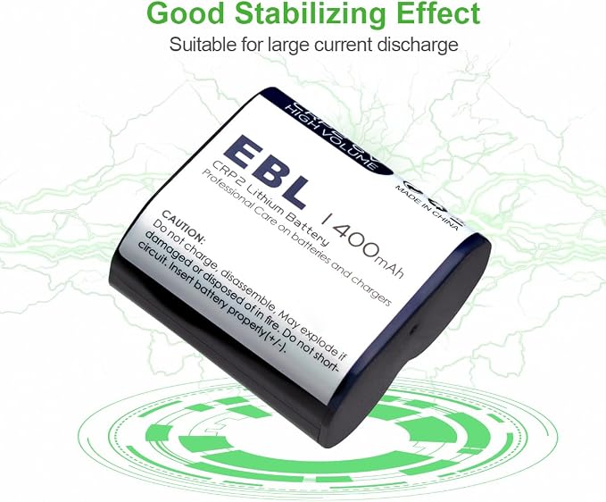 EBL CR-P2 Lithium Photo Battery 6V 1400mAh | Compatible - Image 4