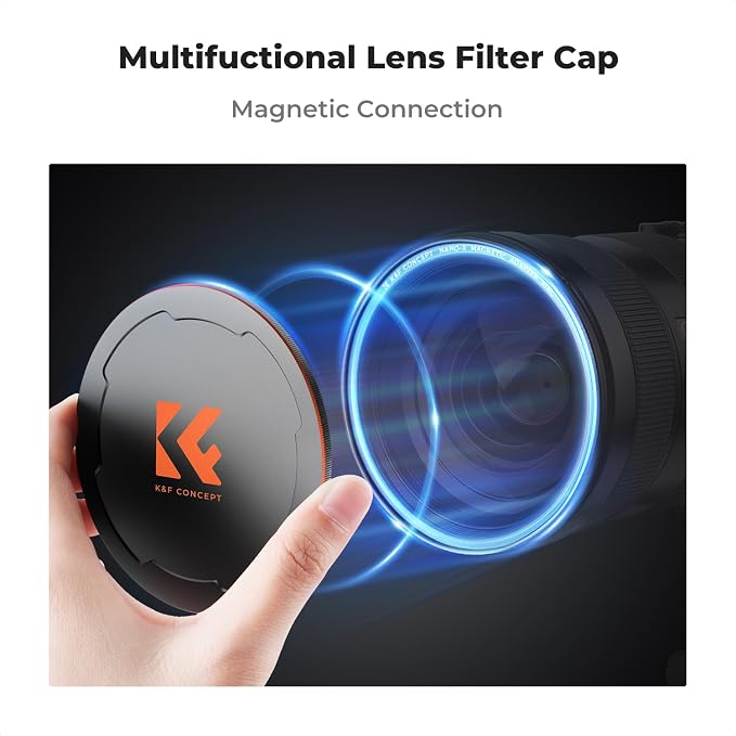 K&F CONCEPT 67mm Thread & Magnetic 2-in-1 Lens Filter Cap Only Compatible - Image 3