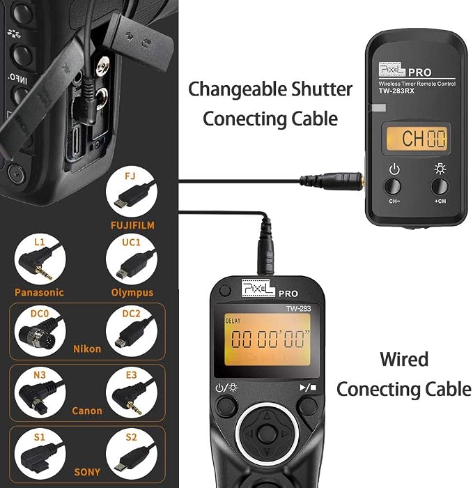 Remote Shutter Compatible for Canon, PIXEL Wireless Shutter Release Timer - Image 3