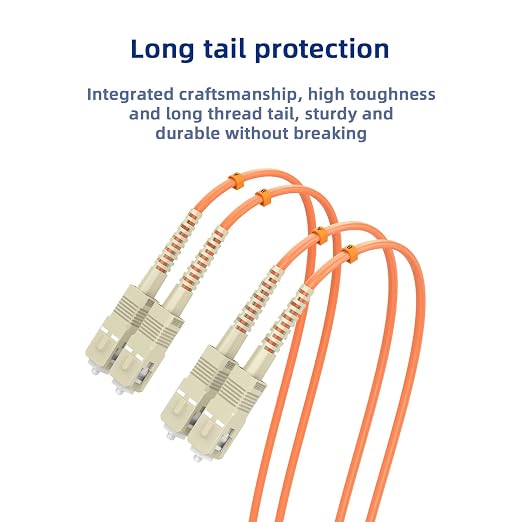 OM1 SC/UPC to SC/UPC Fiber Patch Cable 40M/131.2FT Multimode Duplex 62.5/125μm - Image 5