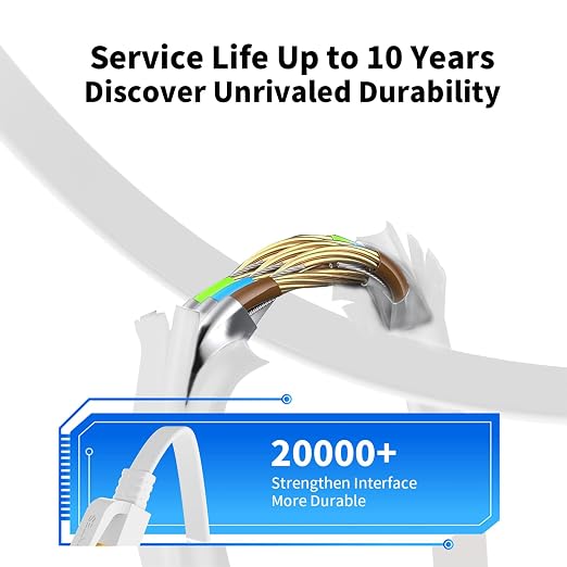 Ethernet Cable 65 FT, Cat 8 Ethernet Cable, High-Speed Internet Cable Network - Image 3
