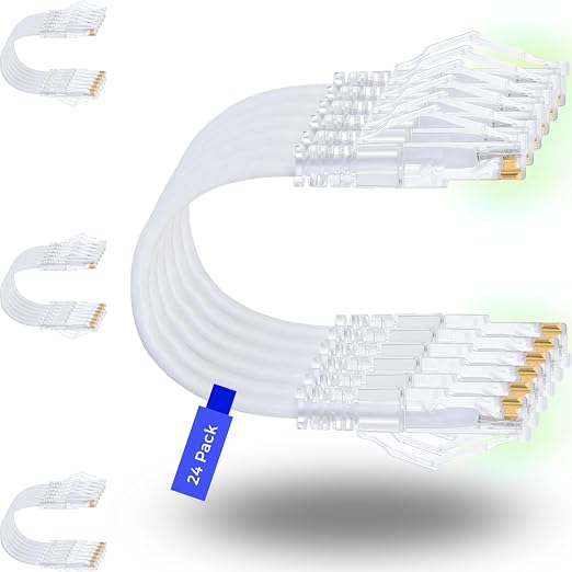 Rapink Patch Cables Cat6/ Cat6a 7ft Slim, Cat6a Ethernet Patch Cable 10G Support by Rapink