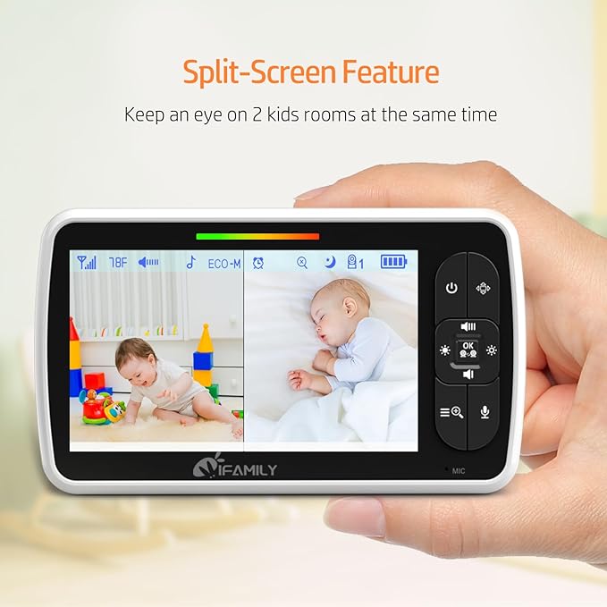iFamily Split Screen Baby Monitor, Large Display Video Baby Monitor - Image 2