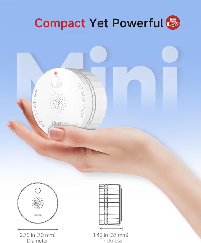 Heiman Smoke Detector, Wireless Interconnected Photoelectric Battery Operated - Image 6