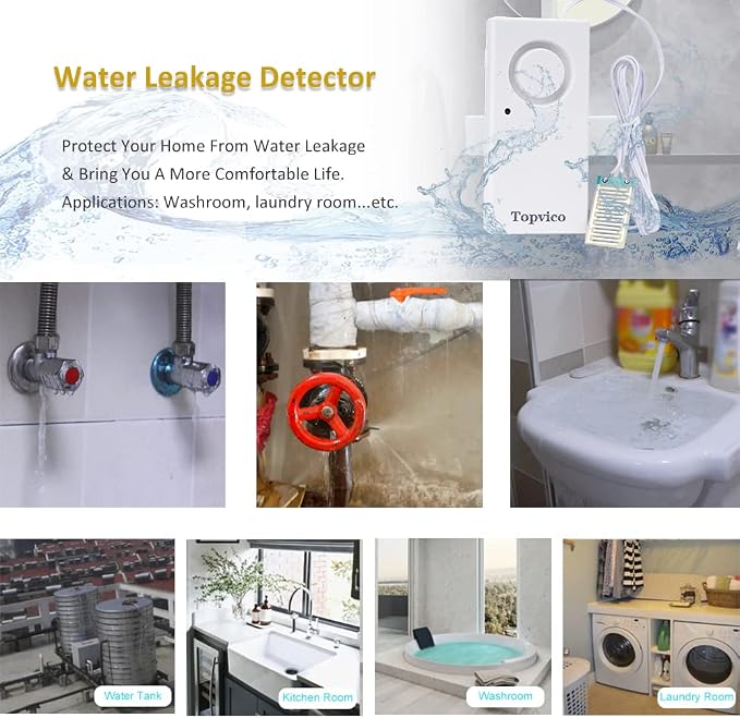 Water Alarms Leak Detector for Home Basements, RV Water Heater, Sump Pump - Image 7